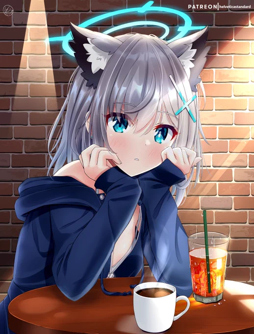 Coffee with Shiroko.
Hope you guys like it~ #ブルアカ 