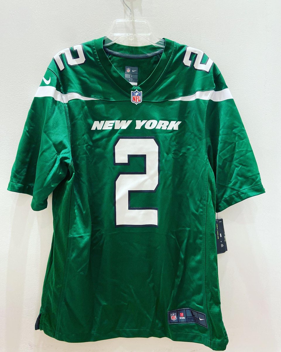 GroveCitySO's tweet photo. NEW TODAY: Zach Wilson size run (M-XL) New York Jets Nike Home Green Jersey! https://t.co/Ejhu806o8T