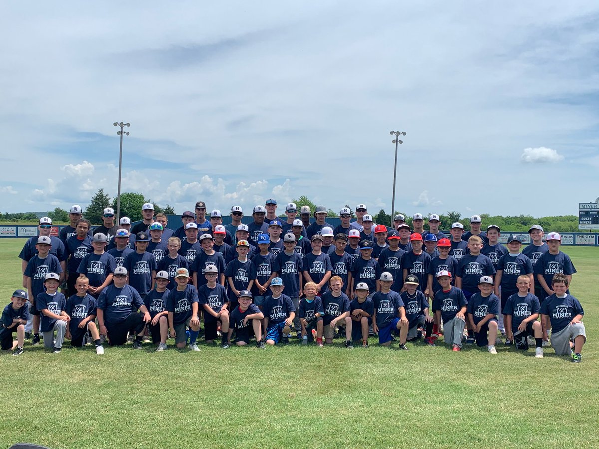 Had a great few days at Miner Baseball Camp 2021 with a big group of kids learning &amp; playing the game they love!