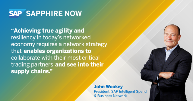 Linage6's tweet photo. #SAPBusinessNetwork reimagines how businesses collaborate with their network of trading partners. See what our executive John Wookey, President of SAP Intelligent Spend &amp; Business Network, has to say on this subject. #SAPPHIRENOW @SAP https://t.co/YzQncv1VAE https://t.co/UwIWJITq17