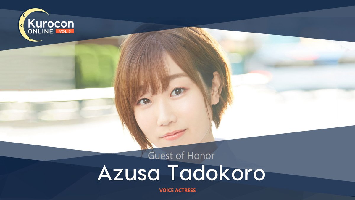 We’re honored to have the one and only Azusa Tadokoro as a guest for #KuroConvol3! Azusa is both a singer and seiyuu, voicing many characters in games and anime. She will answer some of your submitted questions for a Q&A at #KuroCon as well! #onlineconvention