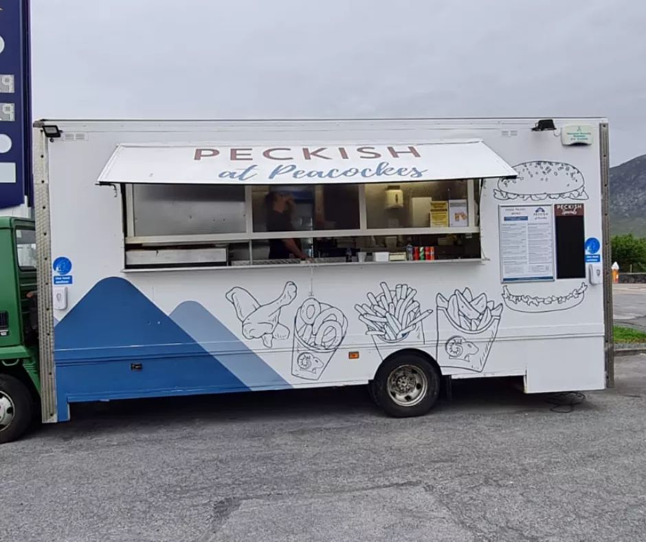 Peacockes_Hotel's tweet image. WOW, we had a really busy day today! Ok, maybe 'we' didn't 😄, but a huge thanks for the hard work by Brian of @BridgeSigns for helping us with design &amp;amp; getting the finished product in place.
There will be no missing Peckish at Peacockes now! 
Open Wed-Sun 2pm-7.45pm
#Connemara