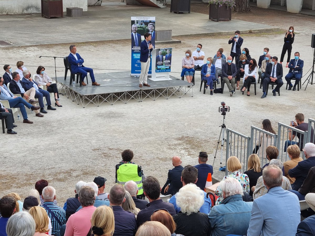 S_Rossignol's tweet photo. Quelle fierté d'avoir accueilli à #LaGrandeMotte le premier meeting de campagne avec @AurelienPradie !
Quel engouement pour notre liste et notre projet pour l'#Occitanie !
Vous étiez nombreux à nous soutenir ce soir. Un plaisir de retrouver ces moments où vit la démocratie ! https://t.co/49EqwyG9wF