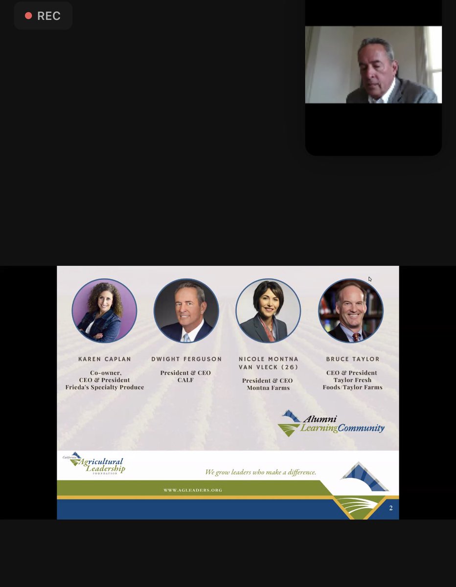 While I miss in person events, virtual lunch and learn style programming like First Fridays from <a href="/caagleadership/">California Agricultural Leadership Foundation</a> have been great to participate in from the comfort of my home. #lifelonglearning #agleadership