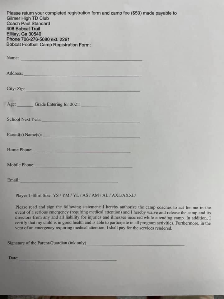 Gilmer Touchdown Club tweet media