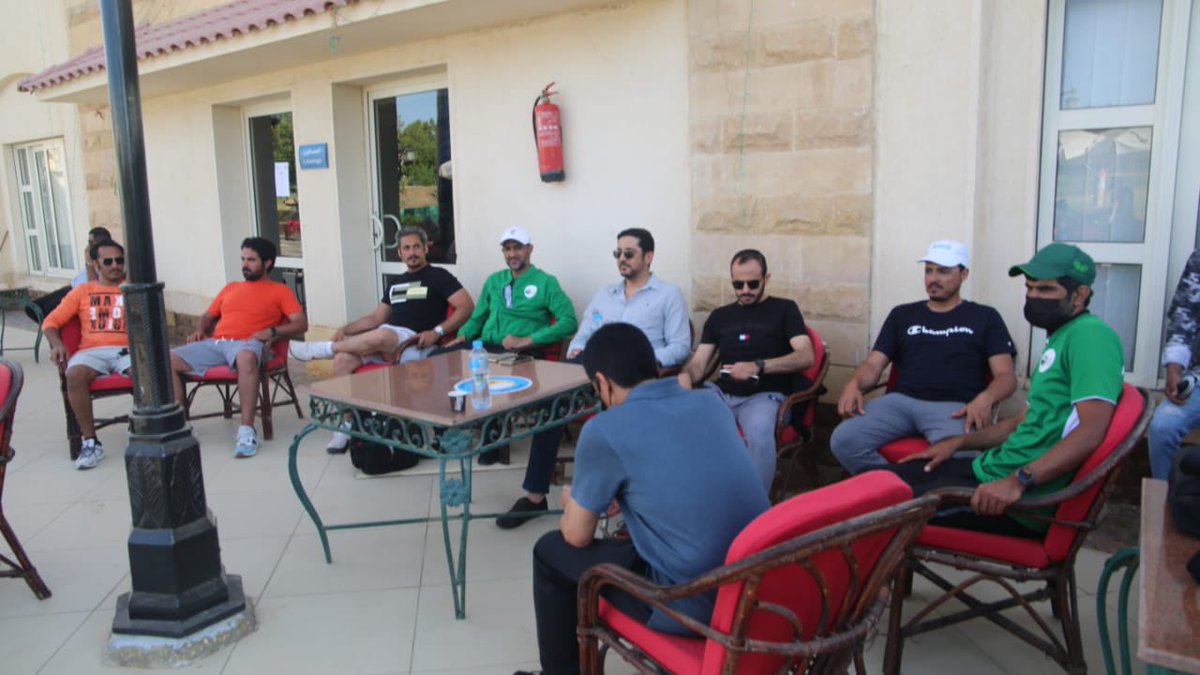 سعدت اليوم بالاجتماع مع رماة منتخب المملكة للأطباق المشاركين بالبطولة العربية وذلك على ميادين نادي الصيد بالقاهرة راجياً الله لهم دوام التوفيق ، كما سعدت بلقاء سعادة المهندس دعيج العتيبي رئيس الاتحاد العربي للرماية وسعادة اللواء حازم حسني رئيس الاتحادين المصري والأفريقي للرماية.