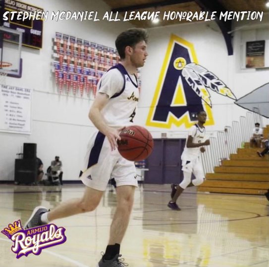 Senior Stephen McDaniel had an incredible four years in the Armijo Royals Basketball Program and was voted MEL Honorable Mention this season! Good luck at Pepperdine University in the fall! #theFloorGeneral