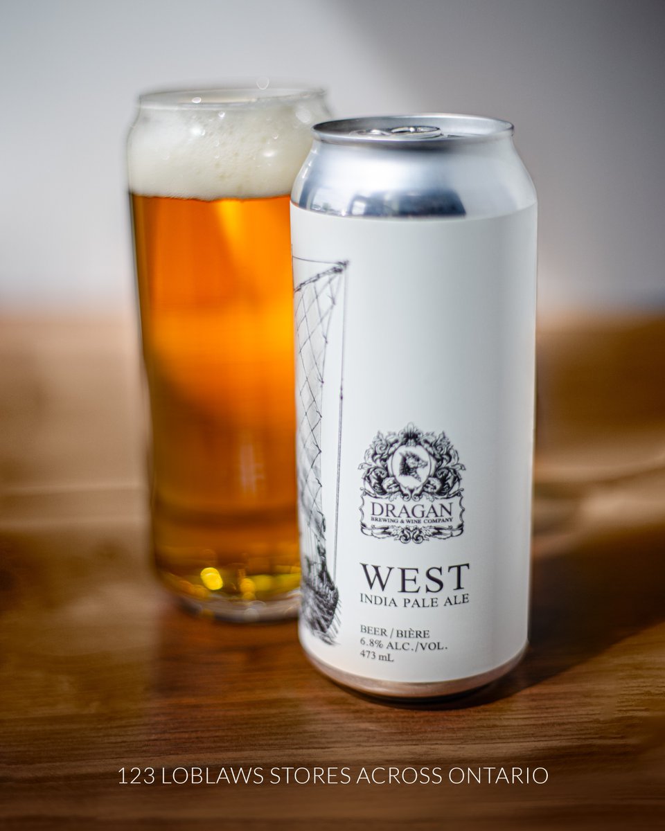 Very exciting news here at Dragan!

We've had incredible feedback on the West IPA and are happy to announce that starting next week, our West IPA will be shipping to Loblaws and affiliate store locations across Ontario!
Thank you so much for the continued support!

Cheers! 🍻