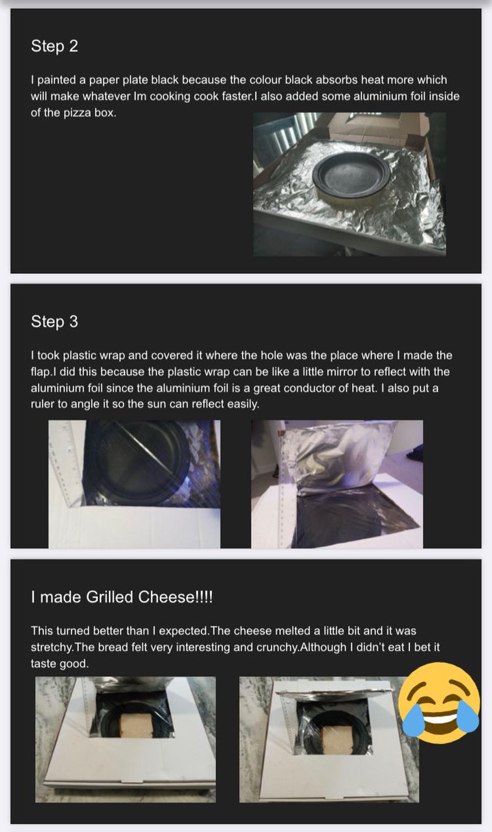 sgonca17's tweet photo. Gr. 7’s Ss were given 3 options- 2/3 was to either create a thermos or a solar oven and test it out.. Here are some of the results 👌👏👏#heatunit @SirIsaacBrockPS  #proud https://t.co/MLOtnLvXAN
