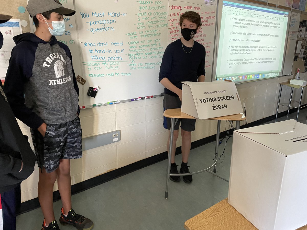 mlkneeshaw's tweet photo. Gr.8 humanities students have been learning about Edo Japan! We held a town hall debate where we discussed what Canada would be like if we completely isolated ourselves from the rest of the world like Japan during the Edo Period, and then held a referendum. #RVSed @WGMurdoch https://t.co/tatHhuHlZc