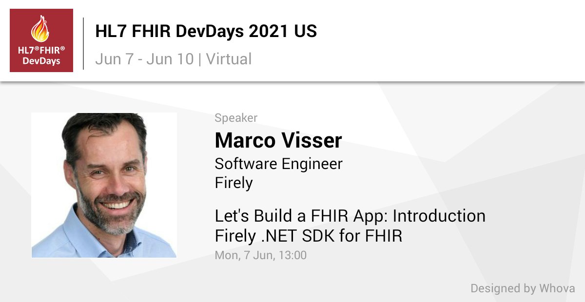 I am speaking at HL7 FHIR DevDays 2021 US. Please checkout the details of my talk at: whova.com/embedded/speak…