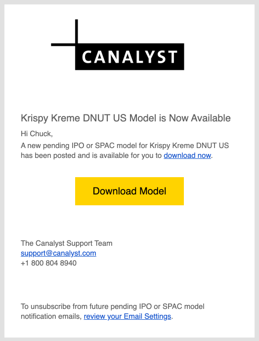 National Donut Day is one of those silly holidays in which I've always enjoyed participating in as a consumer. Excited to be on the vendor side with <a href="/CanalystModels/">CANALYST</a> this year and excellent timing by the <a href="/krispykreme/">Krispy Kreme</a> finance team!