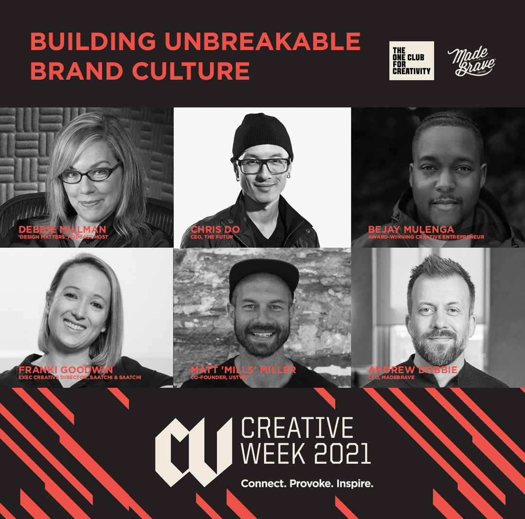 MadeBrave's tweet image. Who wants a free ticket to our panel at next week’s @TheOneClub #CreativeWeek! 👋

The challenges of this year have impacted brand culture forever. We’ve always said that brand culture is all about purpose and values, and those are still important, but are they enough?
