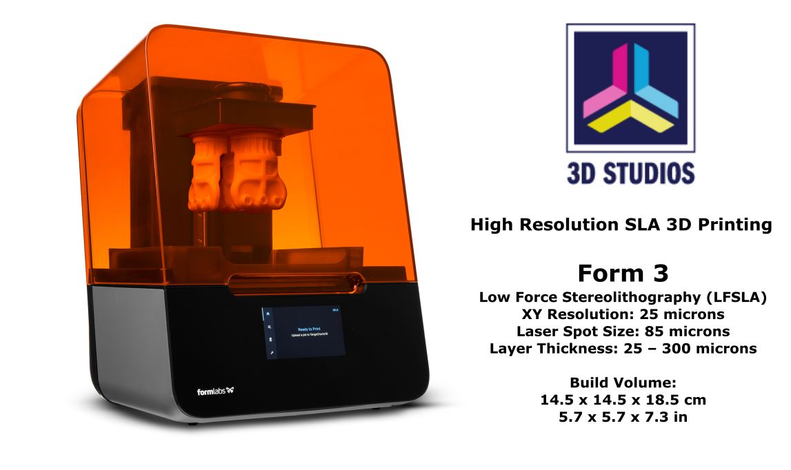 3DStudiosTO's tweet photo. Looking for a high resolution resin based #3dprinting service solution with a steady range of material options? Check out @3DStudiosTO and its Form3 printer by @formlabs. We currently offer all standard resins as well as elastic50A, flexible V2, high temp, and castable wax 40. https://t.co/TC9ObVinbk