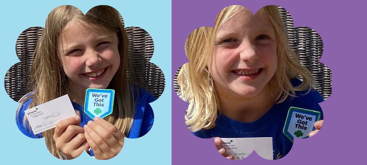 GSBadgerland's tweet photo. We're excited to welcome Callie and Braelie to Badgerland for a Girl Scout-filled, adventurous summer! ☀️😍 https://t.co/o2EJj5Fo7G