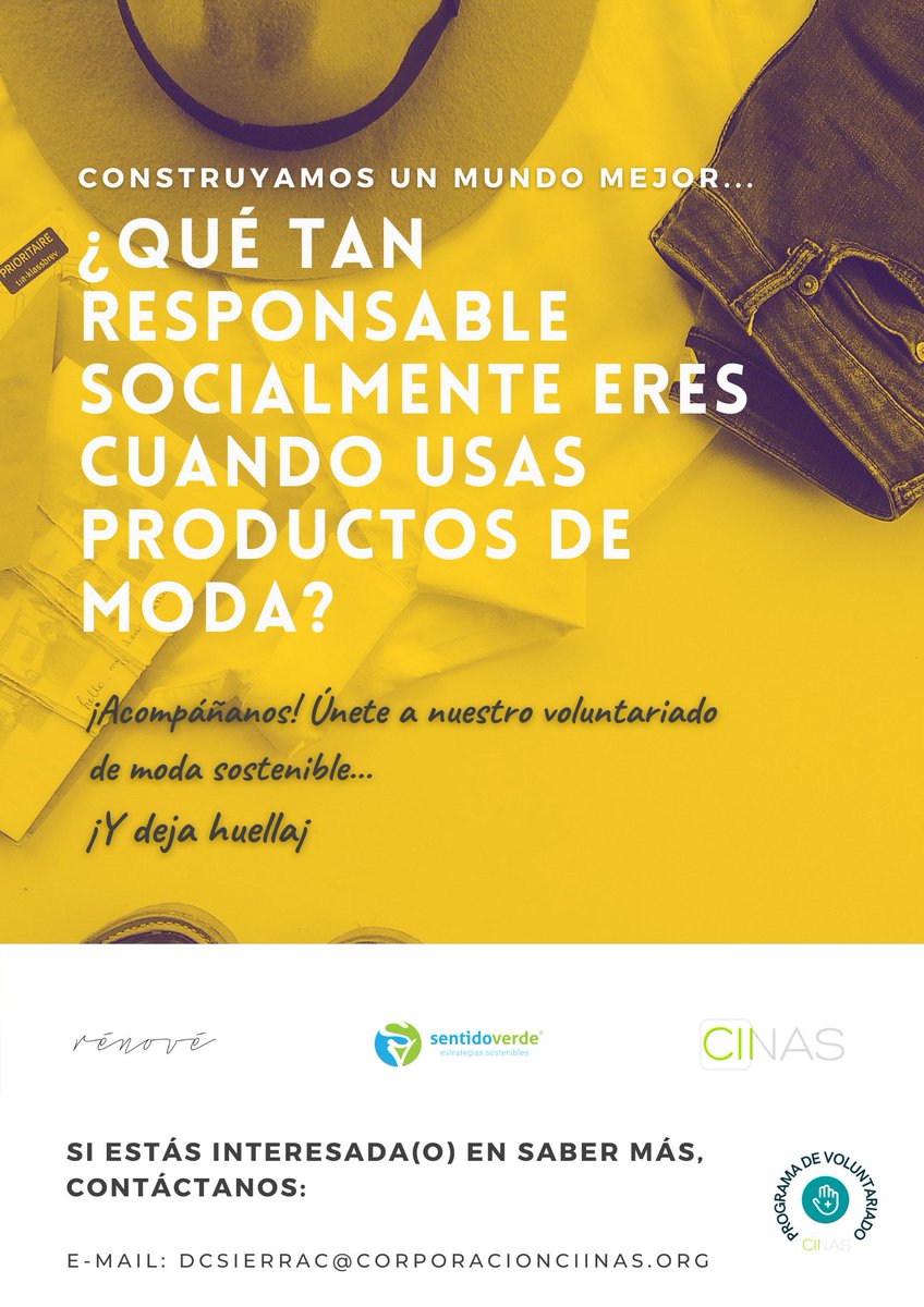 CIINAS's tweet image. Abrimos nuestro ciclo de voluntariados para el segundo semestre de 2021... si te interesa apoyar nuestros proyectos para hacer de la moda un sector más sostenible... ¡esta es tu oportunidad! #modasostenible #sustainablefashion #modalimpia #modaconsciente @SENTIDOVERDESAS