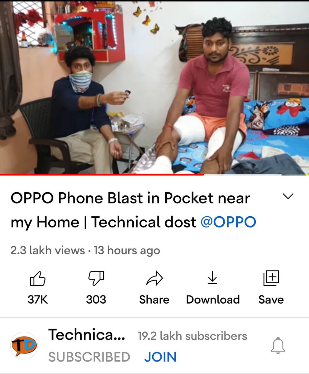 surajjms's tweet image. Dear @OPPOIndia इनकी सहायता करें ये आपके Mobile के कारण हुआ है। इनको उचित मुआवजा दें इनको एक नई Auto दें। अपने Mobile के safety पर ज्यादा ध्यान दें बजाये महंगे Advertising के #TechnicalDost
#OPPOBlast #OppoIndia
@TechnicalGuruji @TrakinTech @gizmo_gyan @GyanTherapy