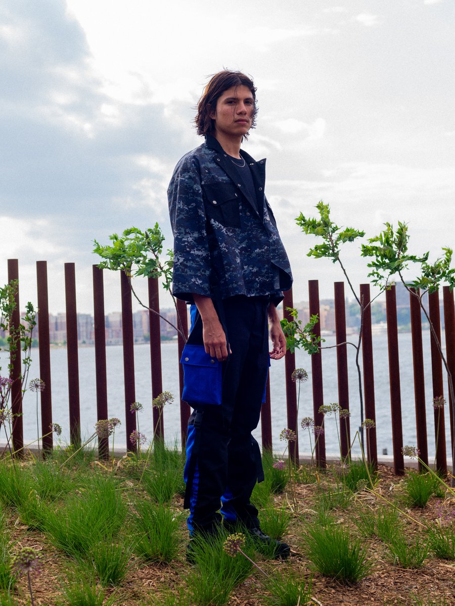 casingproject's tweet photo. Chore Jacket [Navy Camo] Cargo Pants [Cobalt] 
Designed and produced in New York
Available at https://t.co/fOaaB7x6EZ https://t.co/wvl8Jf4NpI