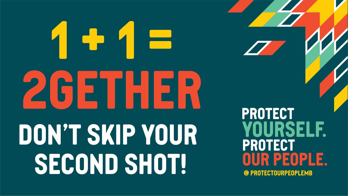 Let's get those 2nd doses so we can be TOGETHER!

All FN, Metis, and Inuit peoples in MB can book their 2nd doses as of Monday, May 24th.

Visit protectourpeoplemb.ca or call 1-844-626-8222 to book today!

#PROTECTYOURSELF
#PROTECTOURPEOPLE
#PROTECTOURCOMMUNITIES