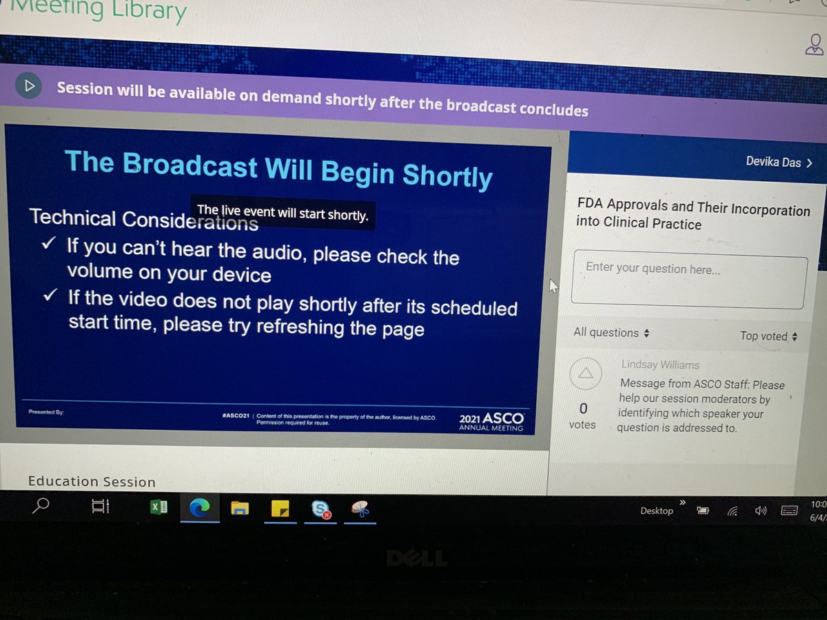 DevikaDasMD's tweet photo. Day1 #ASCO21 🎉
☕️ ✅
Snacks ✅
Ready to learn ✅ 😅
#hojournalclub @HOJournalClub @ASCO #oncmeded #lcsm https://t.co/w8pw1n3ABm