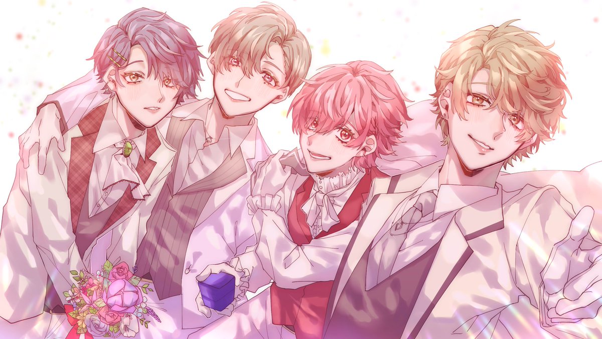 「USSS June bride💍

 #浦島坂田船
  #うらたぬ王国の美術館」|こてのイラスト