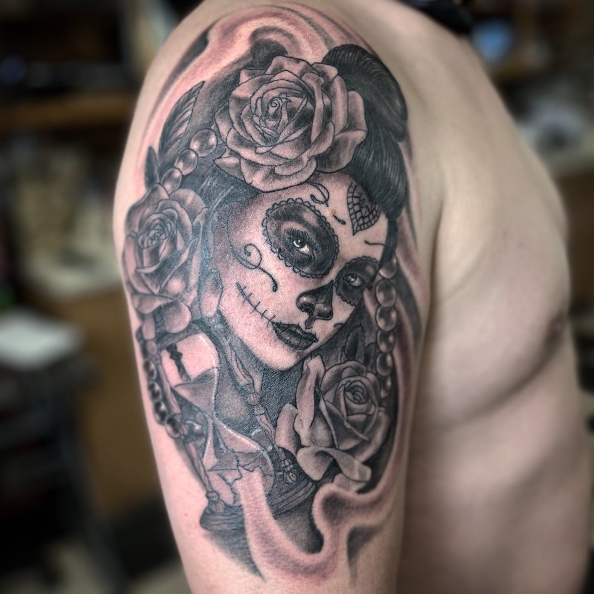 #sugarskull #dayofthedead #tattoo funtattoo #time