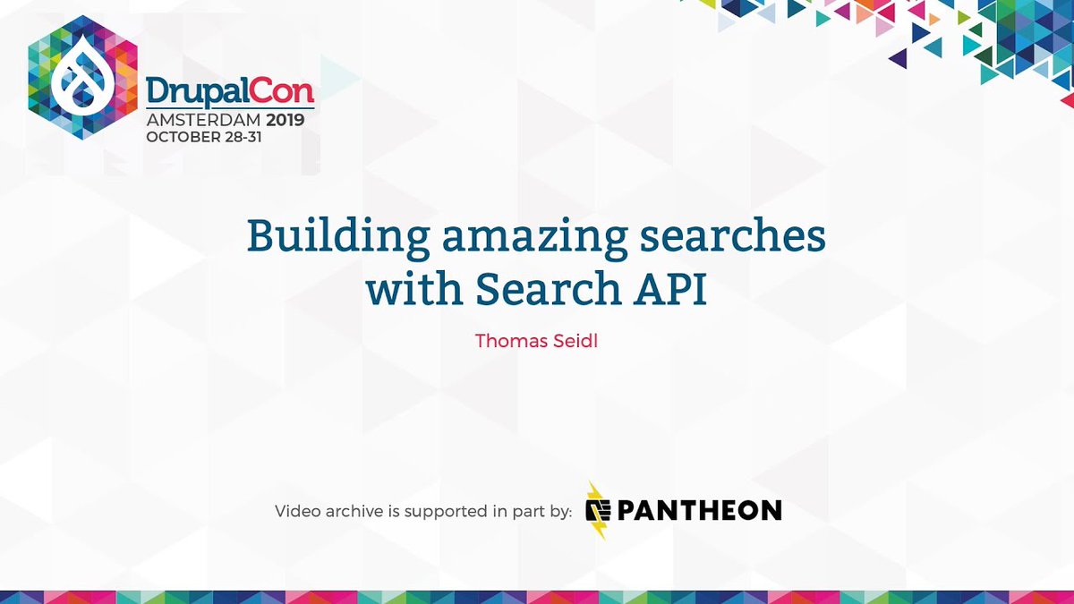 SearchStax's tweet image. Great video from #DrupalCon Amsterdam 2019: Building amazing searches in @drupal with Search API with Thomas Seidl (drunken monkey)... hubs.ly/H0Psh820
@ApacheSolr #Search #SearchAPI