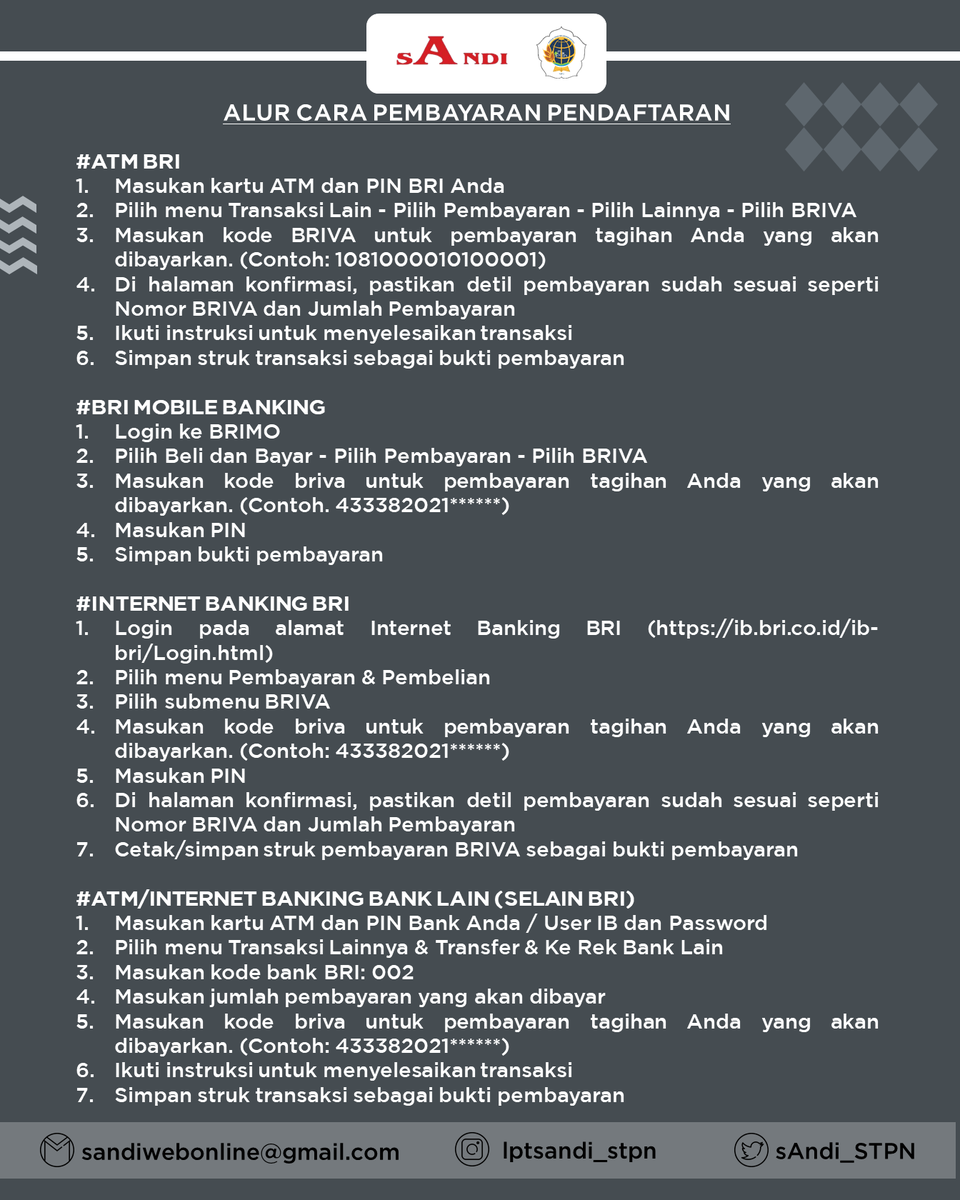 sAndi_STPN's tweet photo. Sebelum melakukan pendaftaran, sebaiknya kalian melihat tutorial link dibawah ini ya...
https://t.co/rnbS2lmNqw,
Atau bisa juga bisa dengan membaca postingan di atas👆🏻

Semangat calon taruna/i baru STPN. https://t.co/ODMJYsSqBp