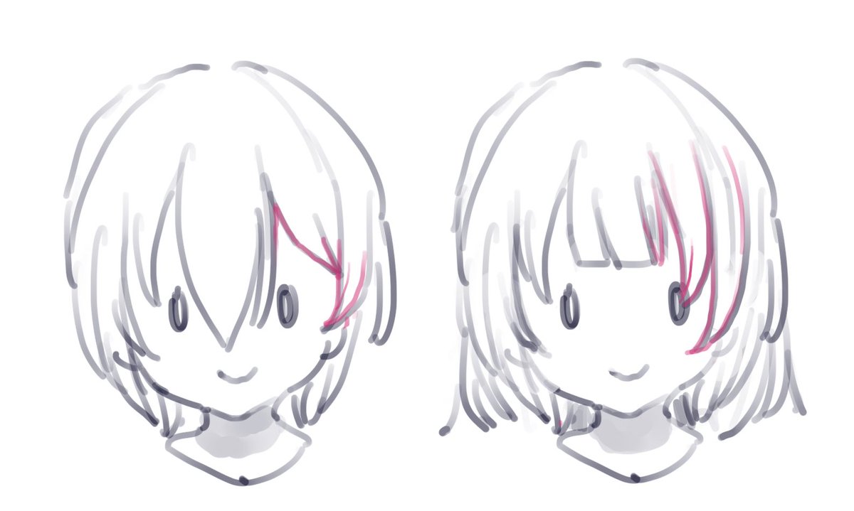 のーさー S Tweet 地味にすこなところ 今までは左の前髪 赤い部分 どの髪型も耳にかけてたんだけど今回のはおろしてるんだよな 個人的に キャラデザを遵守してた部分 左右反転したままで逆になる事はあったけど だったから 改めて描くと新鮮でかわよ ロボ子