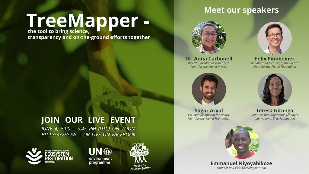 EmmanuelNiyoya's tweet photo. In One hour, i will be speaking in this Online event: #TreeMapper – the tool to bring science, transparency and on-the-ground efforts together.
Part of the Official #UNDecade Launch Programme

Register here to participate👉 https://t.co/tts3vEXRA6

#generationrestoration

@COP26 https://t.co/MdEG12Nwkc