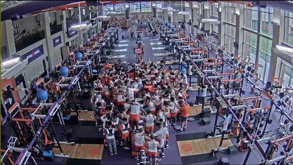 Great agility circuit &amp; lift for the Tigers this morning! The team called me up to pray over me for a medical procedure next week. Powerful! Special when your job is to make a group of young men uncomfortable daily to bring out their best. 120 strong! Family for Life!