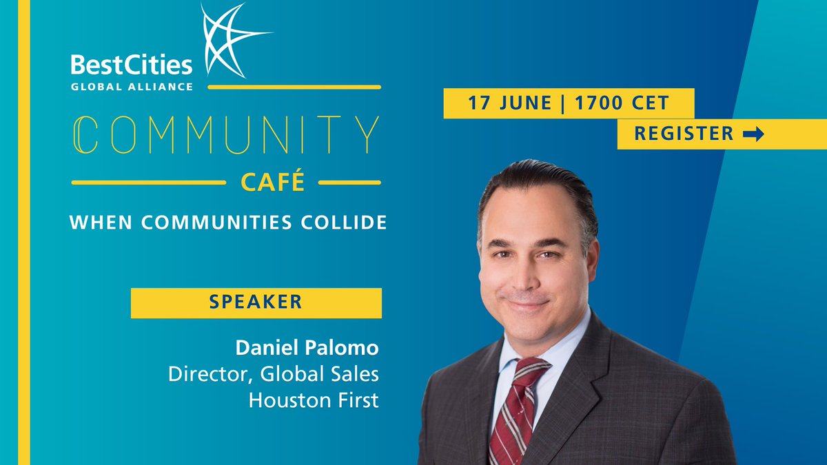 danielrpalomo's tweet photo. F2F events are back! Learn how to engage with our communities year-round.Join me and a diverse panel of global speakers at the @BestCitiesGA Community Cafe! @ICCAWorld @IMEX_Group @pcmahq 
📅 17 June |1700 CET|10:00AM CST
🎟️ Register https://t.co/SJIuaRHYoU
🆓 For associations https://t.co/7ECrLvLTMK
