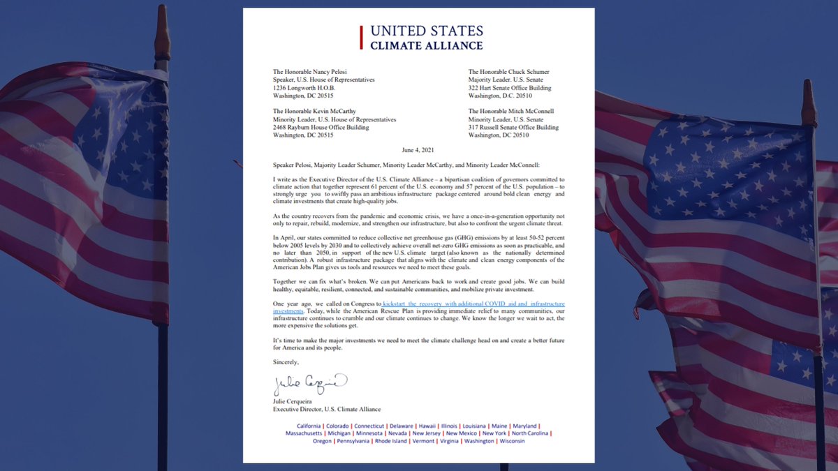 USClimate's tweet photo. We strongly urge Congress to swiftly pass an ambitious infrastructure package centered around bold clean energy &amp; climate investments that create high-quality jobs. 

Together we can fix what's broken.

➡️https://t.co/VQ9nMSsiYi https://t.co/afQKIcBqik