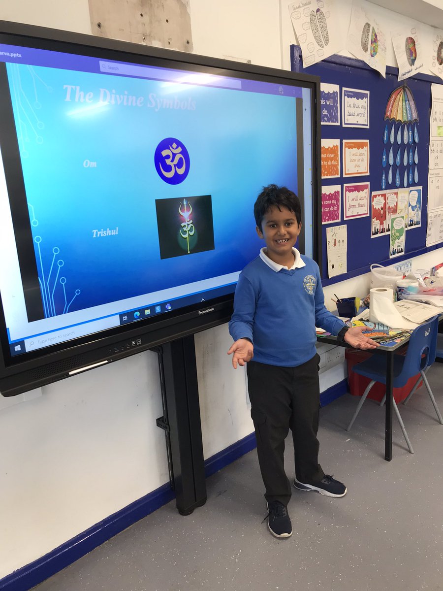 StCuthbertsRCP's tweet photo. Some members of P4 became teachers today, sharing their knowledge and experience of  Hinduism with the class. We were all fascinated and so impressed by the  powerpoints, pamphlets and dancing that they had prepared. https://t.co/RLrsTn6IhD