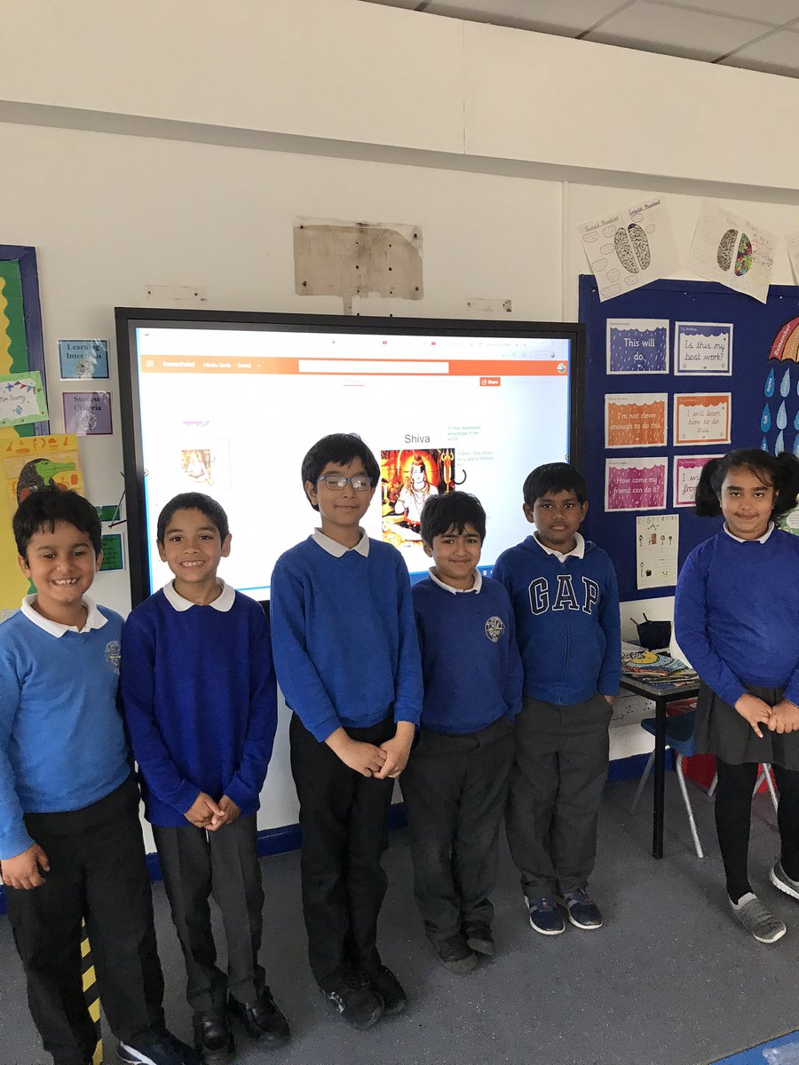 StCuthbertsRCP's tweet photo. Some members of P4 became teachers today, sharing their knowledge and experience of  Hinduism with the class. We were all fascinated and so impressed by the  powerpoints, pamphlets and dancing that they had prepared. https://t.co/RLrsTn6IhD