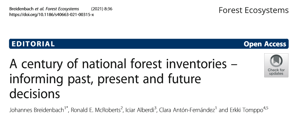 Fresh off the press: Our Editorial gives a gist of the papers published in the Special Issue “A century of national forest inventories – informing past, present and future decisions”: rdcu.be/clUiU. Great thanks to fellow Guest Editors, contributing authors, reviewers..