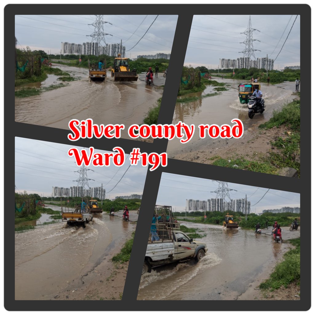 Inspite of massive efforts to construct drains on #Silvercountyroad #ward191 the flooding repeatedly continues to create chaos!!What could be the cause?! Please help🙏
@BBMPAdmn 
@BBMPCOMM <a href="/bbmpcommr/">bbmpcommissioner</a>