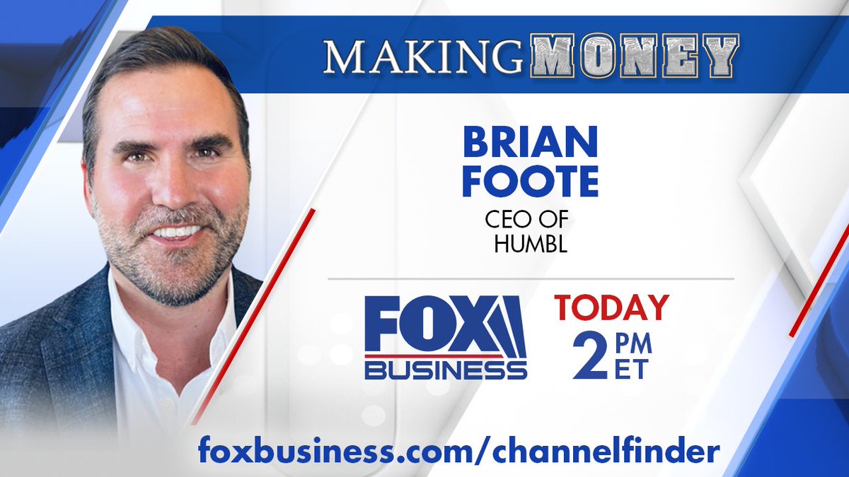 TAPinvest's tweet photo. Thanks for the invite @cvpayne. Looking forward to talking all things #HUMBL on #FoxBusiness 

#Blockchain #Ticketing #NFTs https://t.co/e7OWEuwTSc