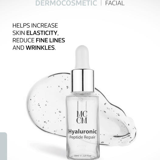 ✨Looking for youthful skin? Hyaluronic Peptide Repair by MCCM medical cosmetics is your answer!! 
✨A moisturising complex that helps increase skin elasticity, regenerate, and reduce fine lines and wrinkles.

Message Us For More Info!📧: info@myrdm.com
