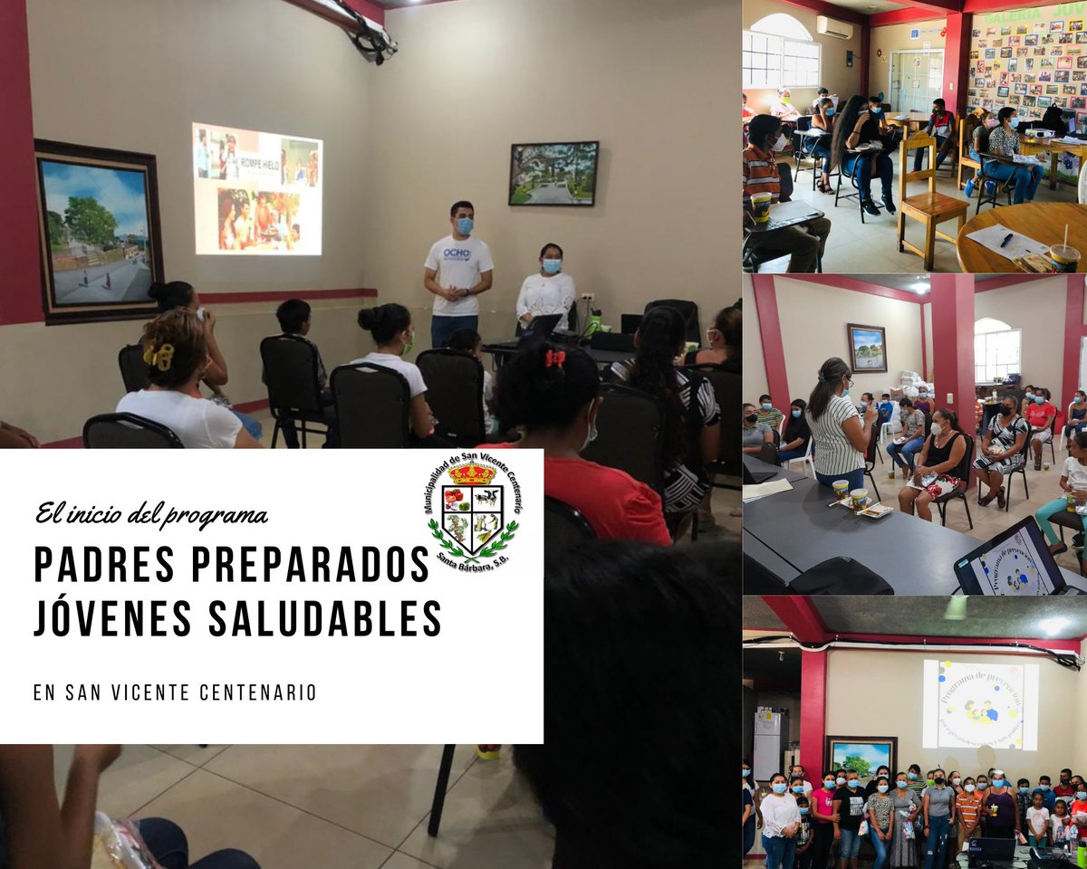 OCHOorg's tweet photo. Echen un vistazo a algunos momentos del programa Padres Preparados Jóvenes Saludables, el cual se inició en San Vicente Centenario. Gracias al trabajo conjunto entre la Municipalidad del mismo municipio, OCHO y el apoyo técnico de las Universidades de MD y Minnesota. https://t.co/d7fTm7MEsL