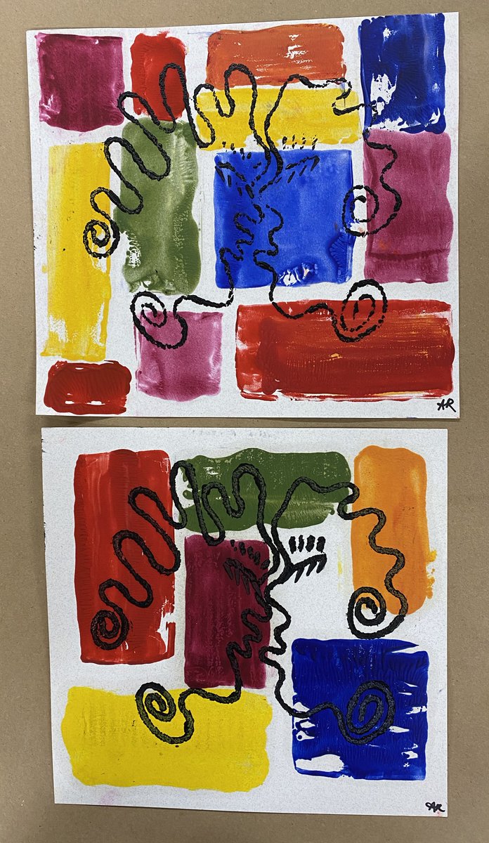 bellafiore3's tweet photo. Enjoying the final Drawing2/Painting 2 art works created using alternative mark making media like needle felting, encaustics, printmaking and embroidery. So pleased with the creations @PewaukeeHS Ss made! #FabArtsFri #MarkMakingMagic https://t.co/uGNE4zhux3