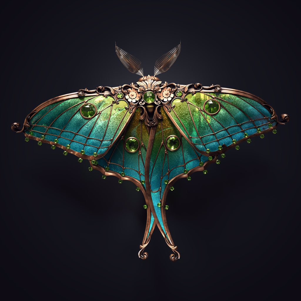 vinogrdova's tweet photo. Just woke up and saw legendary @billelis bidding on my teal moth. Thank you so much man. I love all your works. https://t.co/hEPvNDGzjd https://t.co/eNUk2zwWKr