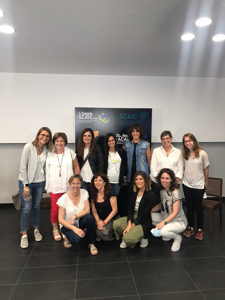 Comitè científic de la 20 Reunió d'infermeria d' Acadi i ponents de les xerrades #alergia donem per concluida la primera reunió online. Tot un èxit !