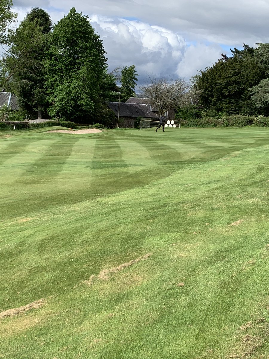 CGreenstaff's tweet photo. A great weeks work here @CallanderGolf by the boys  @ryanrainsforth  and James preparing the course for the Durham Burt final and our Texas scramble open on Saturday. Back at it on Monday as club champs are just round the corner. https://t.co/aSdnh4SkSy