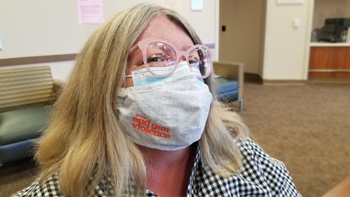 CherylHaase's tweet photo. I’m a NM @MomsDemand member and I #WearOrange while waiting in the hospital for my surgery to be done on National Gun Violence Awareness Day.We must bring attention to the crisis that steals more than 100 lives each day. Learn more at https://t.co/SBZqpjeQem. @Everytown #nmpol https://t.co/GawybYjYcs