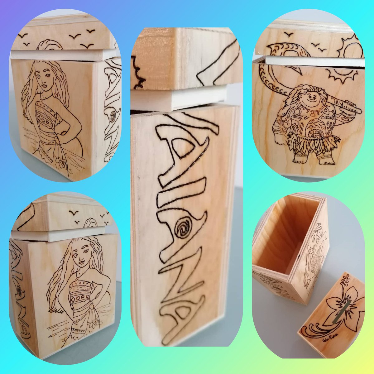 CreaPyrogravure's tweet image. #tirelire #vaiana #dessinanimé #créationartisanale #création #artisanal #pyrogravure #enfants