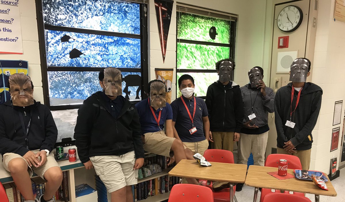 DyanKonicek's tweet photo. My class from Crait completed 100% of Prepworks prior to taking the EOC! I am so proud of their hard work and determination. Thank you for being amazing Jedi Masters. @IMS_Indians #IMSProud #WeloveStarWars #TheForceIsWithThem https://t.co/DmvcQoJN91