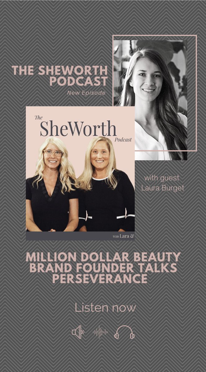 WorthShe's tweet photo. Have you heard our #podcast #episode with #threeshipsbeauty founder Laura Burget? It’s a must listen. https://t.co/KpJqa7s5V9