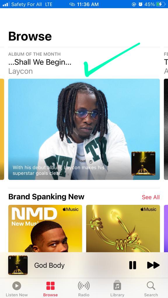 Prince_JinjaX's tweet photo. Laycon's "Shall we begin" is amongst apple music album of the month...

Same album Twitter ng trashed😂😂😂

iCONs raise your lighters up💡💡💡 https://t.co/AqheOg7trY