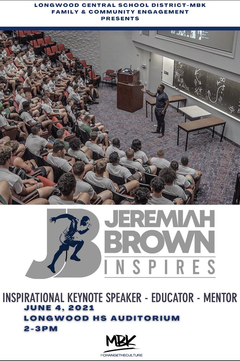 MBK_LONGWOOD's tweet photo. @faithinjb will be delivering a powerful message today to our student athletes today Longwood HS! @LongwoodCSD #changetheculture #mbklongwood https://t.co/ePu3UkLsgc